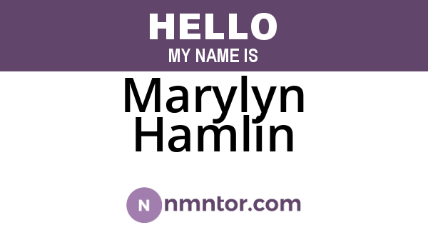 Marylyn Hamlin