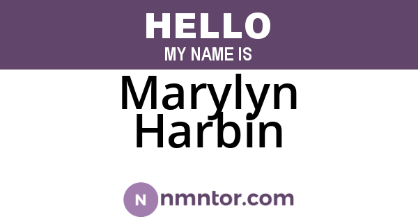 Marylyn Harbin