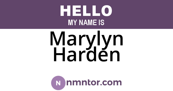 Marylyn Harden