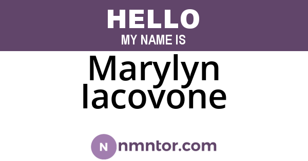 Marylyn Iacovone