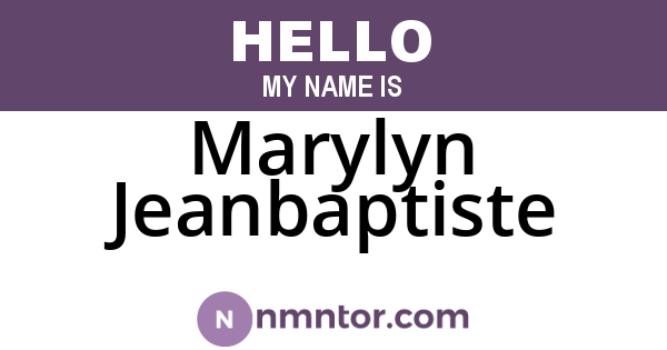 Marylyn Jeanbaptiste