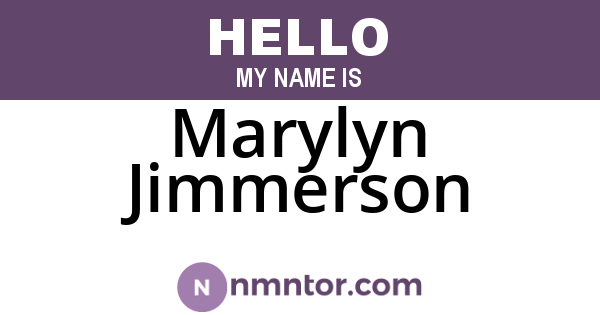 Marylyn Jimmerson