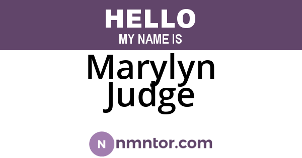 Marylyn Judge