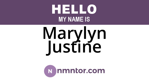 Marylyn Justine