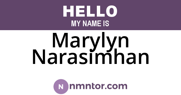 Marylyn Narasimhan