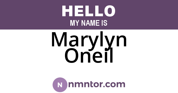 Marylyn Oneil