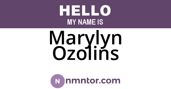 Marylyn Ozolins