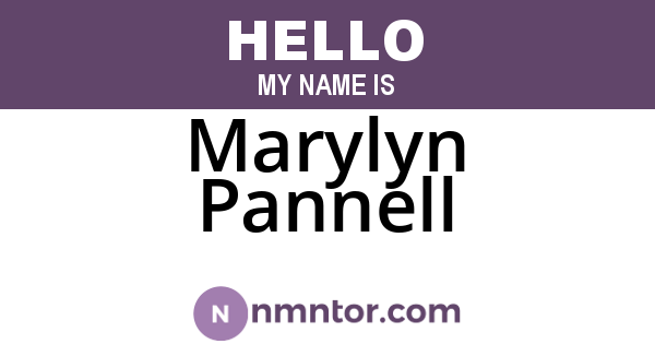 Marylyn Pannell