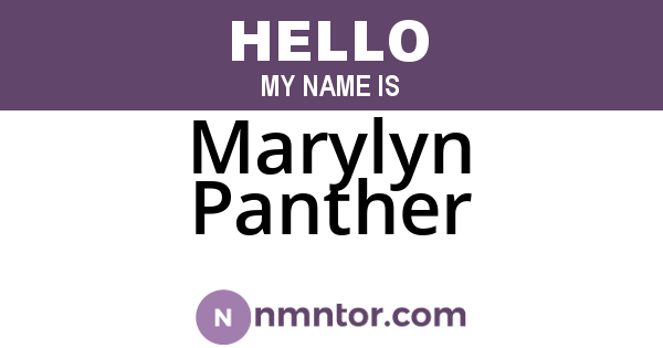 Marylyn Panther