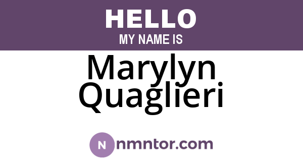 Marylyn Quaglieri