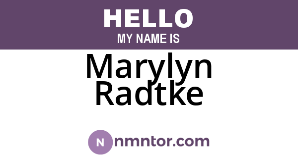 Marylyn Radtke