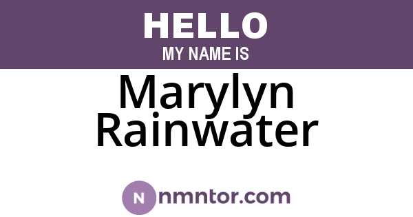 Marylyn Rainwater