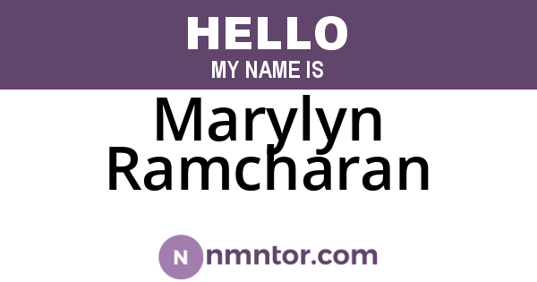 Marylyn Ramcharan