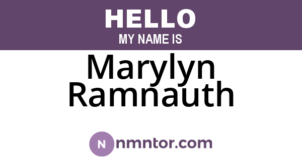 Marylyn Ramnauth