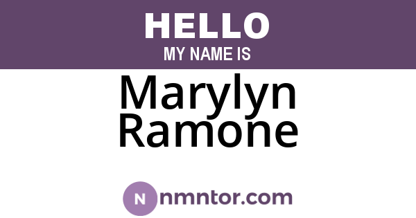 Marylyn Ramone