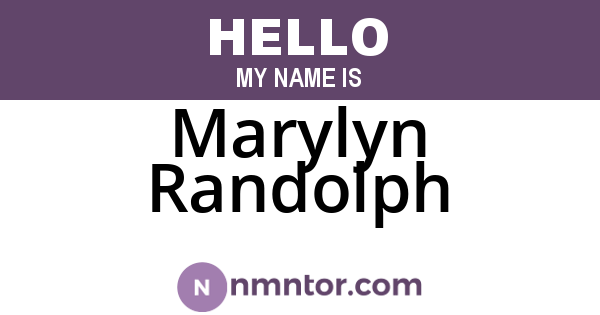 Marylyn Randolph