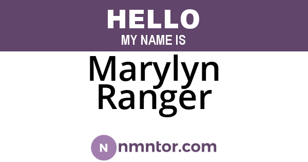 Marylyn Ranger