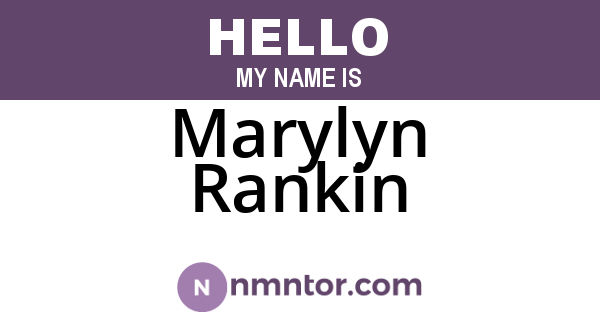 Marylyn Rankin