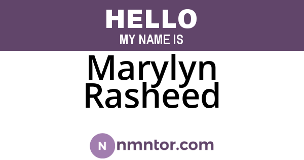 Marylyn Rasheed