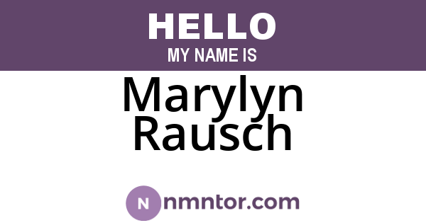Marylyn Rausch