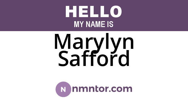 Marylyn Safford