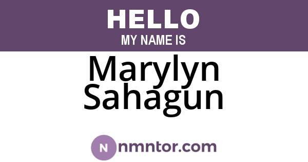 Marylyn Sahagun