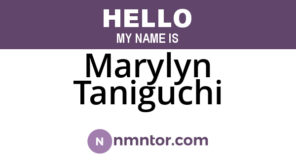 Marylyn Taniguchi