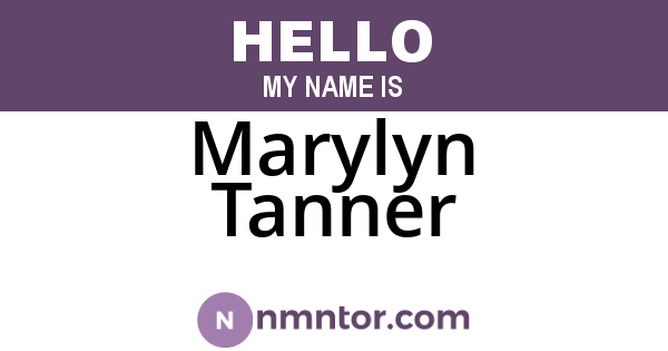 Marylyn Tanner