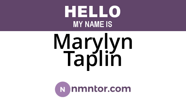 Marylyn Taplin