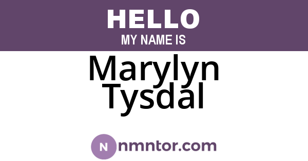 Marylyn Tysdal
