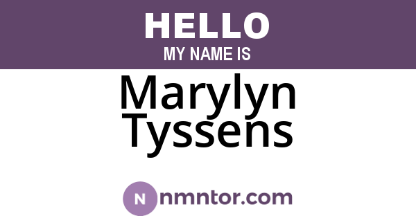 Marylyn Tyssens