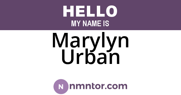 Marylyn Urban