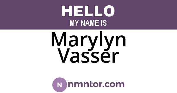 Marylyn Vasser