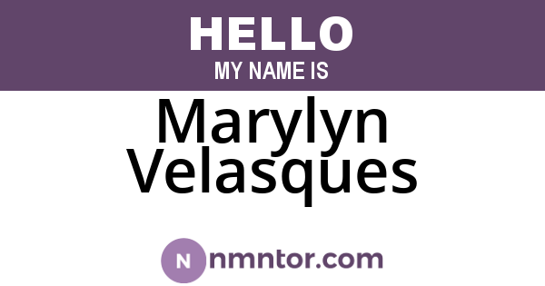 Marylyn Velasques