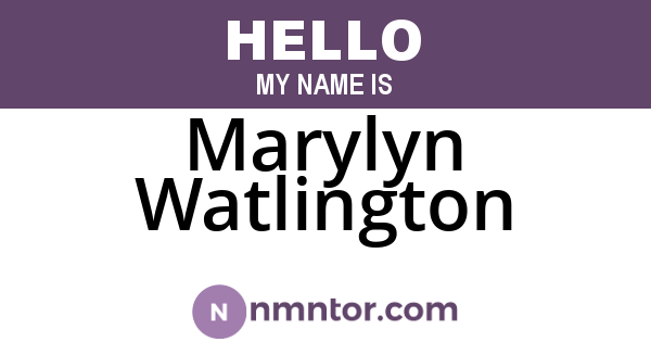 Marylyn Watlington