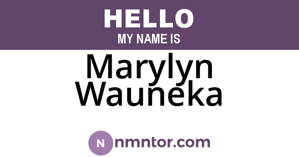 Marylyn Wauneka
