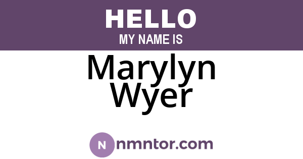 Marylyn Wyer