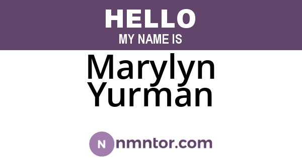 Marylyn Yurman