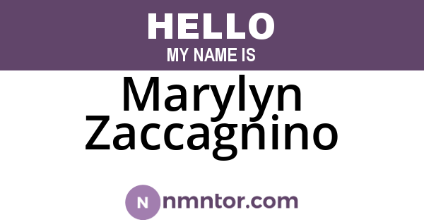 Marylyn Zaccagnino