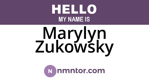 Marylyn Zukowsky