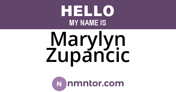 Marylyn Zupancic