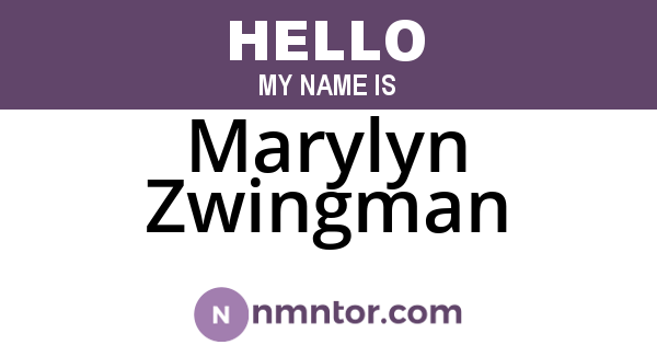 Marylyn Zwingman