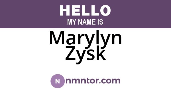 Marylyn Zysk