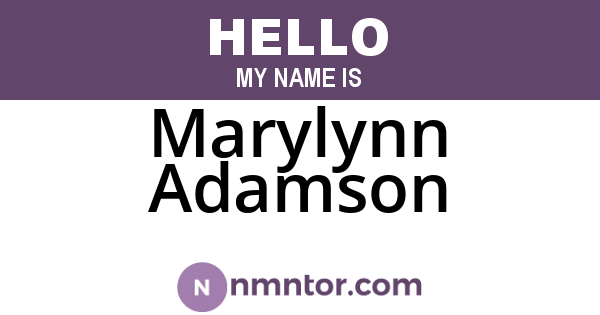 Marylynn Adamson