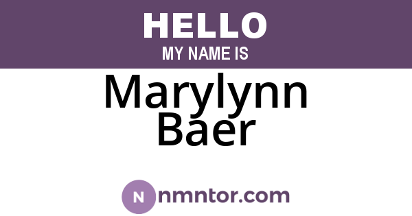 Marylynn Baer