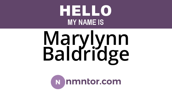 Marylynn Baldridge