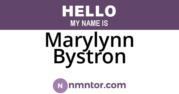 Marylynn Bystron