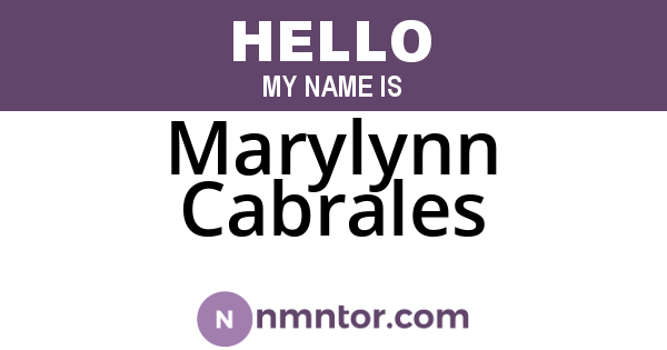 Marylynn Cabrales