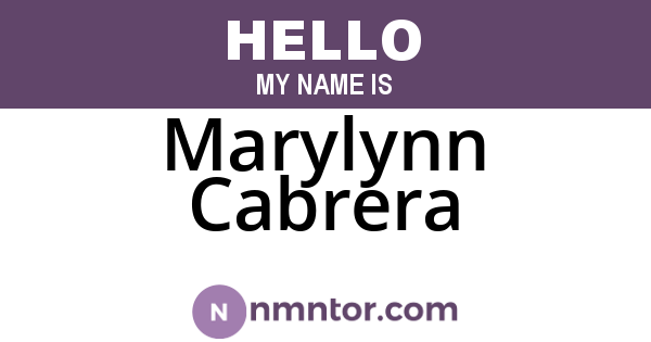Marylynn Cabrera