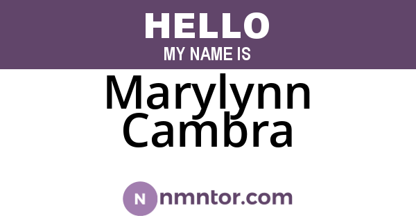 Marylynn Cambra
